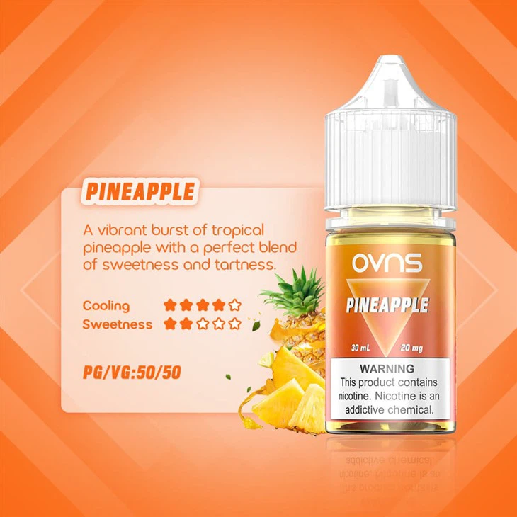 Pineapple Customizable Salt Nicotine 30ml E Liquid 2% 20mg/ML 5% 50mg/ML Vape Electric Juice Pineapple Customizable Salt Nicotine 30ml E Liquid 2% 20mg/ML 5% 50mg/ML Vape Electric Juice